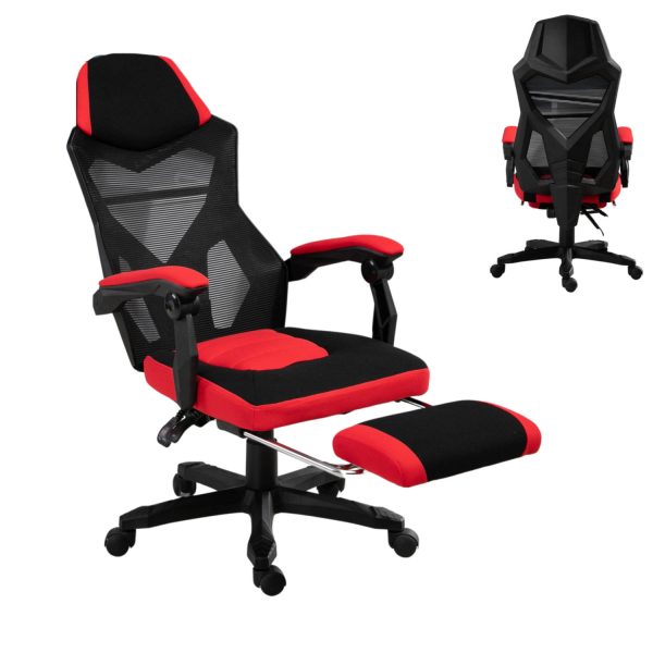 Gaming Chair with Footrest, Ergonomic Computer Chair